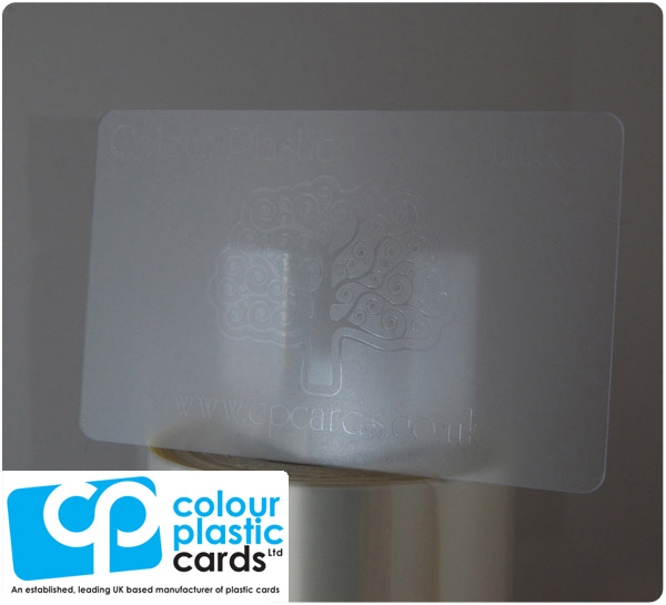 clear frosted plastic business cards printed with clear ink