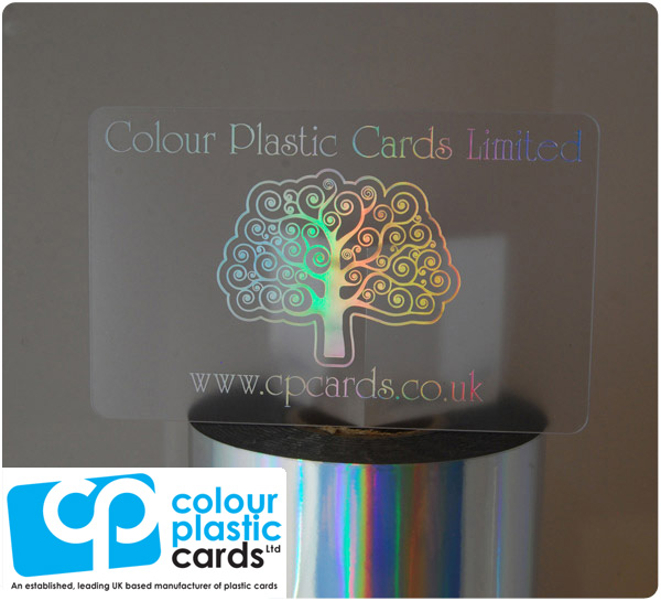 clear frosted plastic business cards printed with holoprint ink
