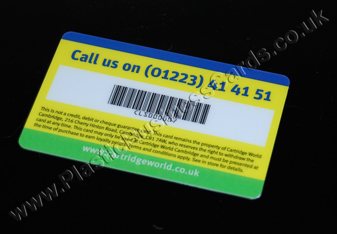 plastic cards with barcodes