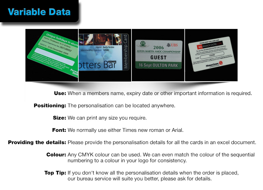 personalisation or variable data