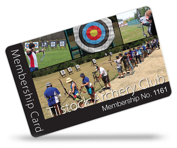 archery club membership card examples