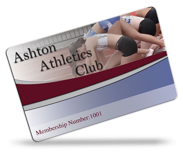 athletics club membership card examples