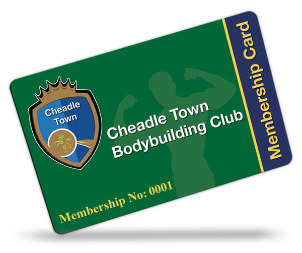 Cheadle Town Body Building Club Membership Cards
