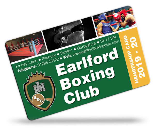 boxing club membership card examples