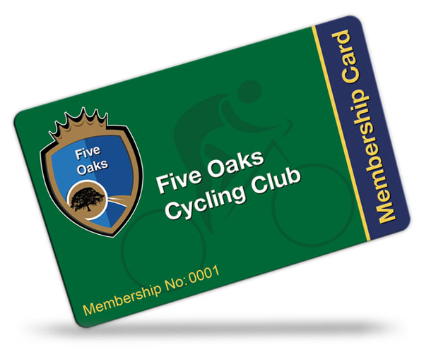 cycling club and pool club membership card examples