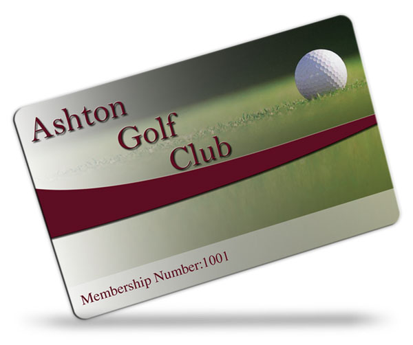 golf club membership card examples