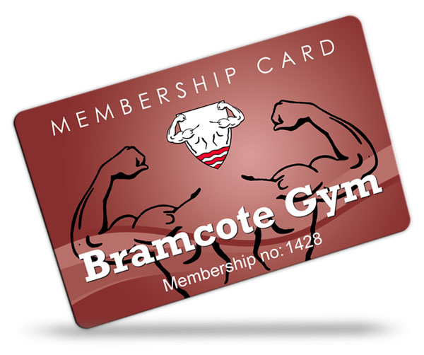 gym club and leisure club membership card examples