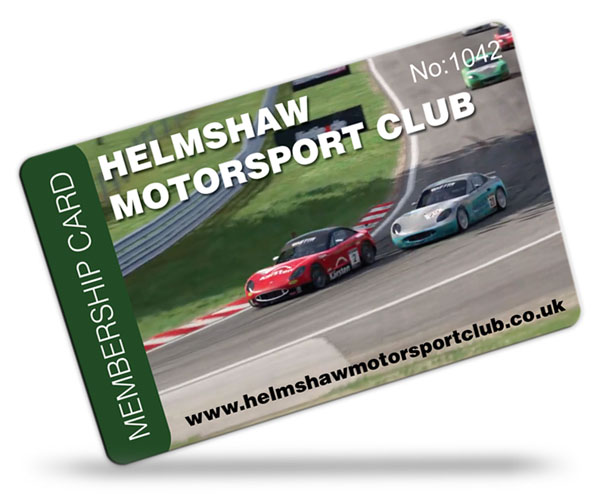 motorsport and car club membership card examples