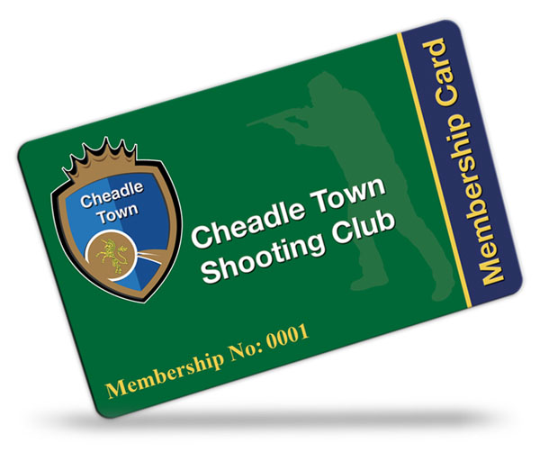 Cheadle Town Shooting Club Membership Cards