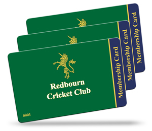 Redbourn Cricket Club membership card