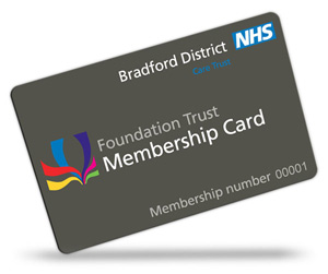 Bradford District NHS membership card