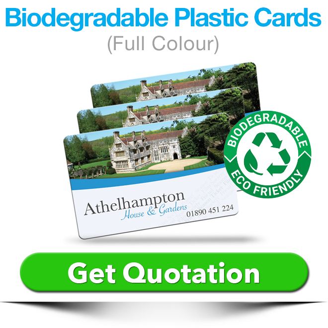 biodegradable plastic cards quote