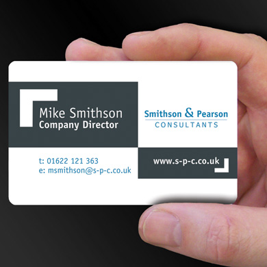 plastic card printing for Mike Smithson - business consultant is design of the week