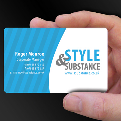 plastic card printing for Style and Substance - a styling company is design of the week