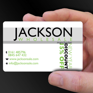 Plastic Cards for Jackson Wholesale is design of the week