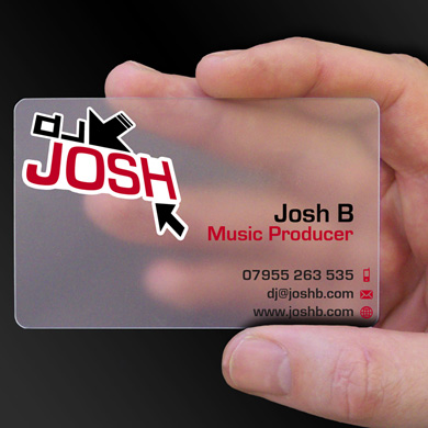 plastic card printing for Josh B - a DJ from Colchester, is design of the week