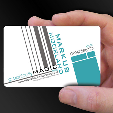 plastic card printing for Markus Moorland, a Graphic Designer from Middlesborough, is design of the week