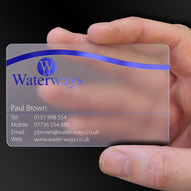 plastic card printing for Waterways, a bespoke bathroom design and Installation company from Shrewsbury, is design of the week