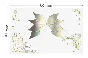 metallic gold or silver foiling