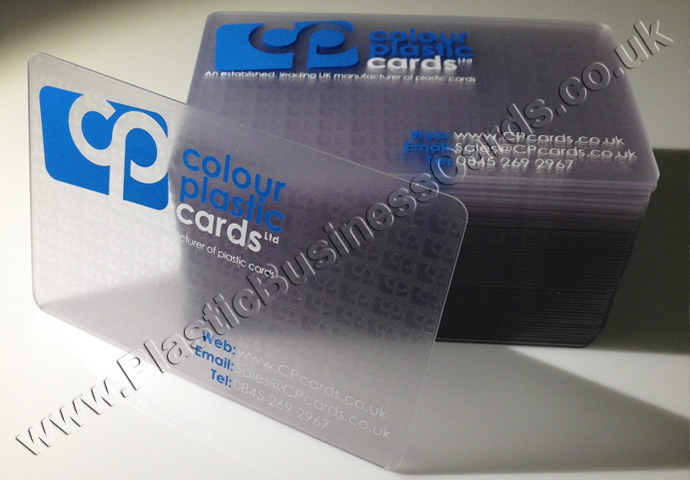frosted translucent clear plastic business cards