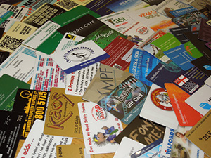 selection of plastic business cards