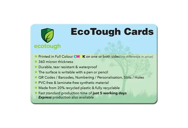 ecotough plastic cards