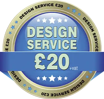 Design service just £20 plus vat