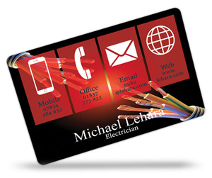 electrician's business card examples