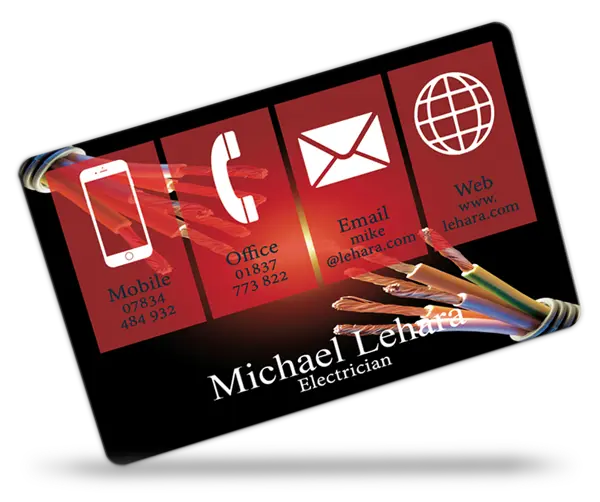 electrician's business card examples