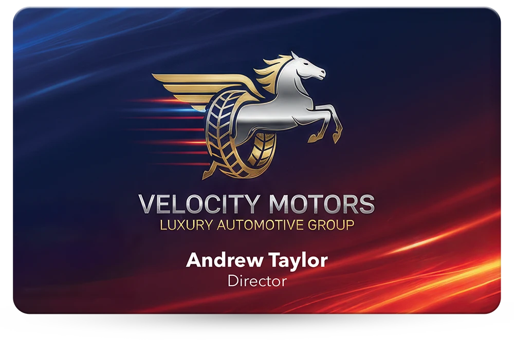 plastic business card example