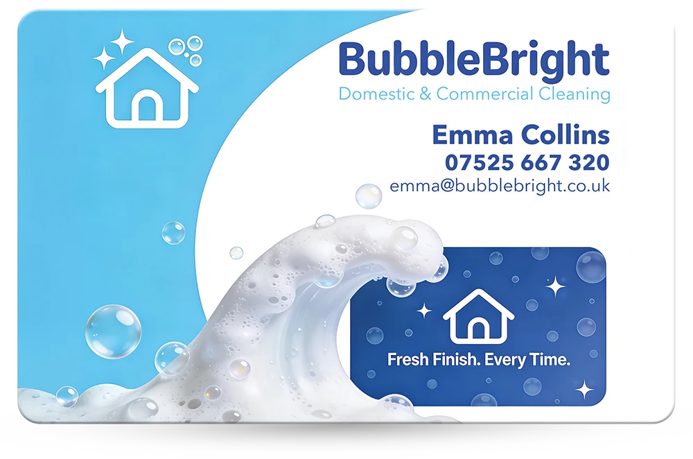 plastic business card example