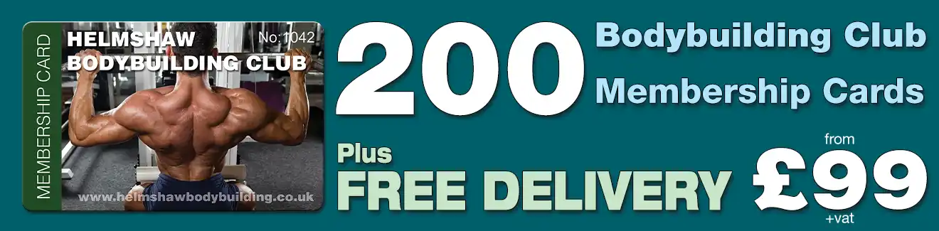 special offer on membership card printing for bodybuilding clubs