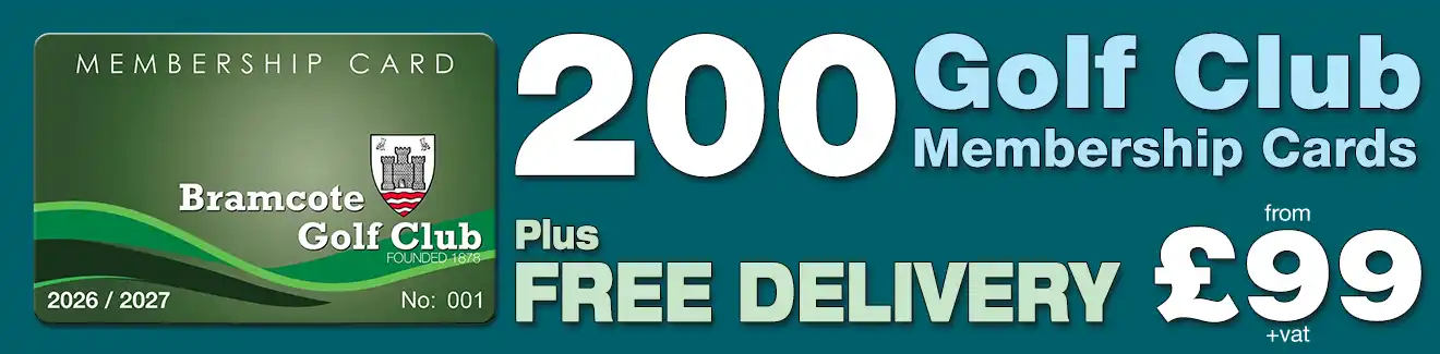 special offer on membership card printing for golf clubs