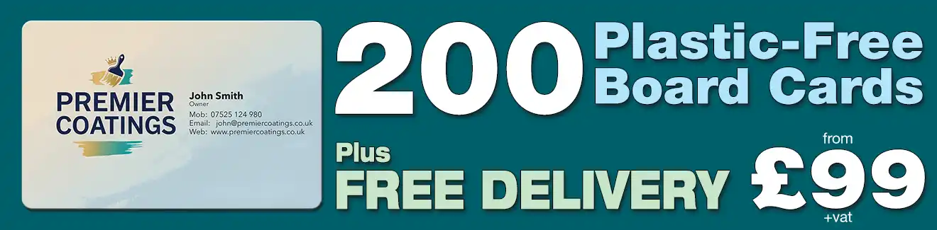 special offer on plastic-free board card printing