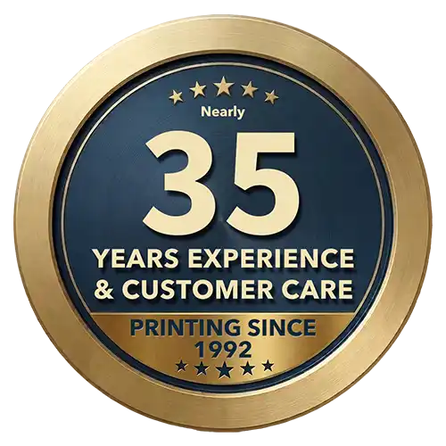 Nearly 35 years experience and customer care, printing since 1992