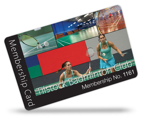 membership cards for Badminton Club