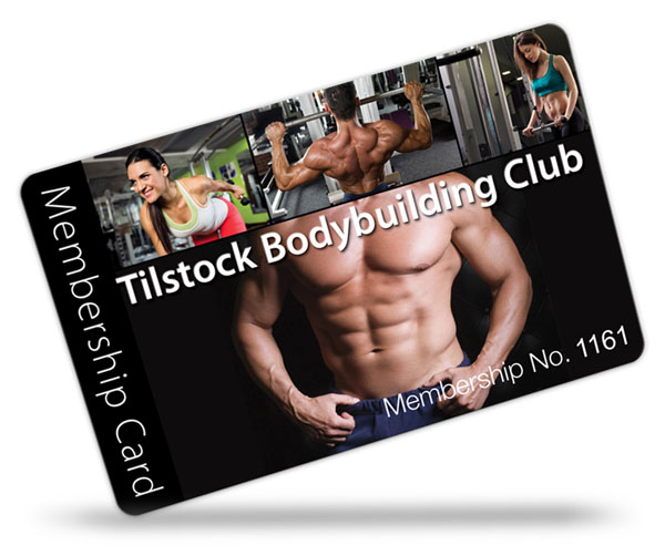 membership cards for Body Building Club