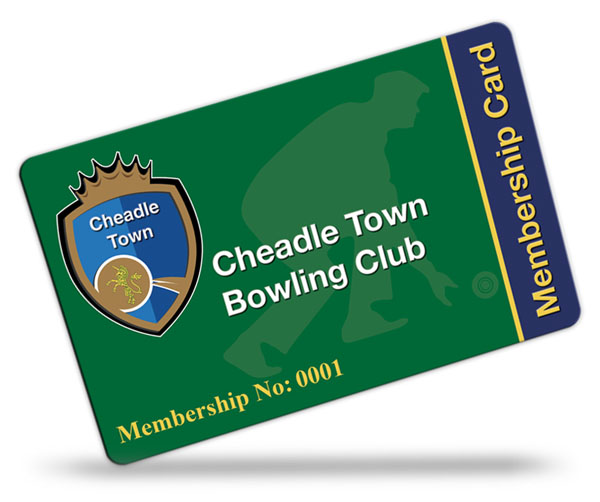 Cheadle Town Bowling Club Membership Cards