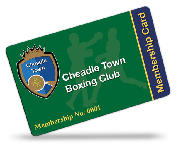 Cheadle Town Boxing Club Membership Cards