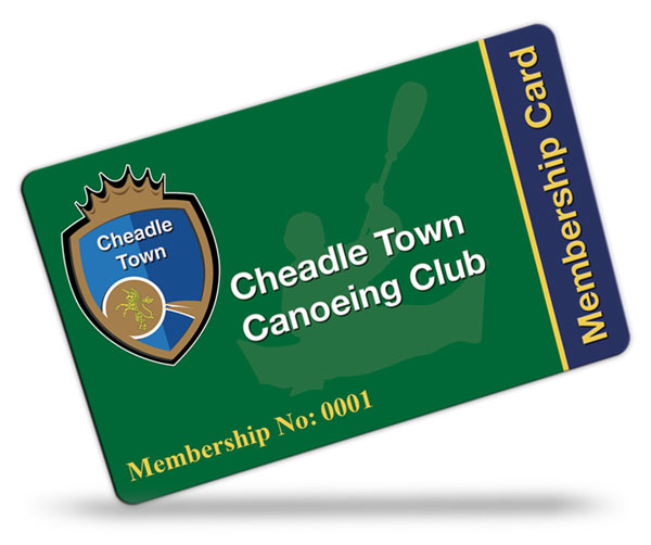 Cheadle Town Canoeing Club Membership Cards