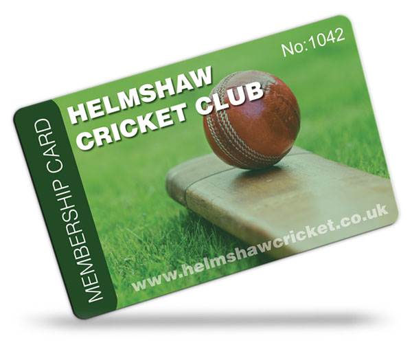 membership card for cricket club