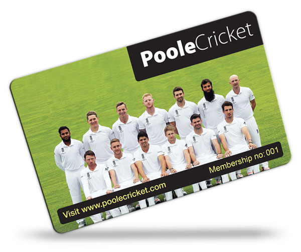 cricket club membership card examples