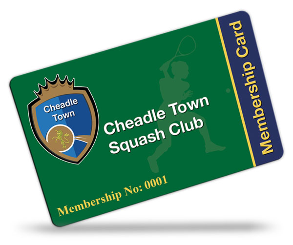 Cheadle Heath Squash Club Membership Cards