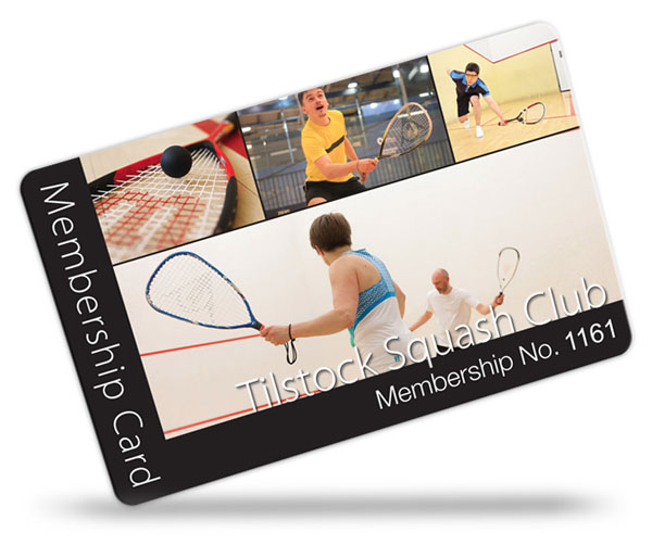membership cards for Squash Club