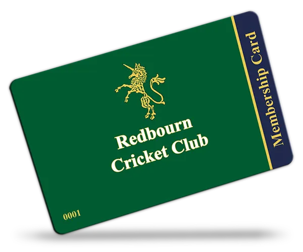 Redbourn Cricket Club's membership cards