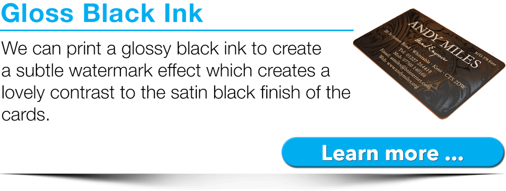 gloss black ink printed to create a watermark