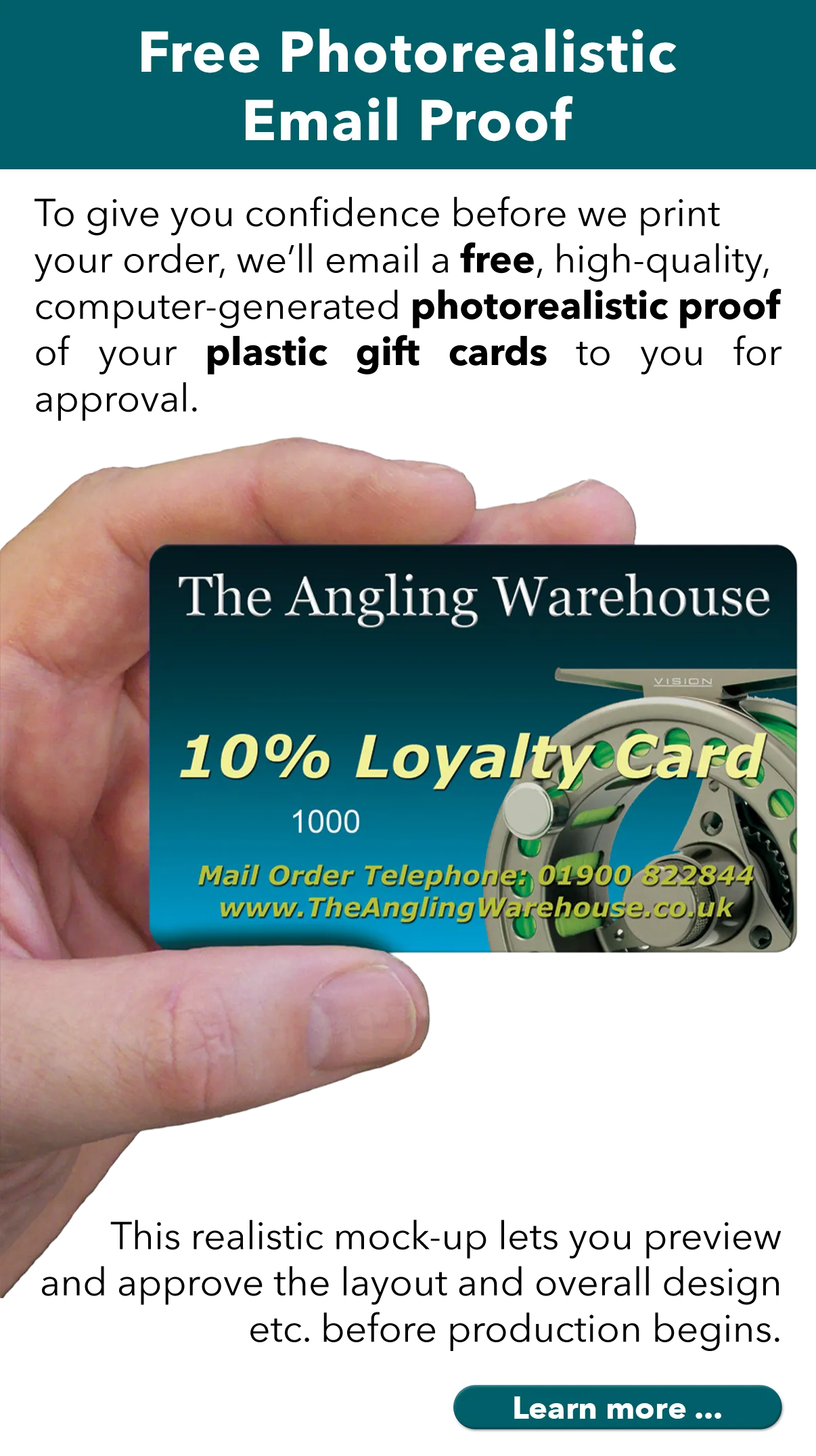 a photorealistic proof is emailed to you for approval