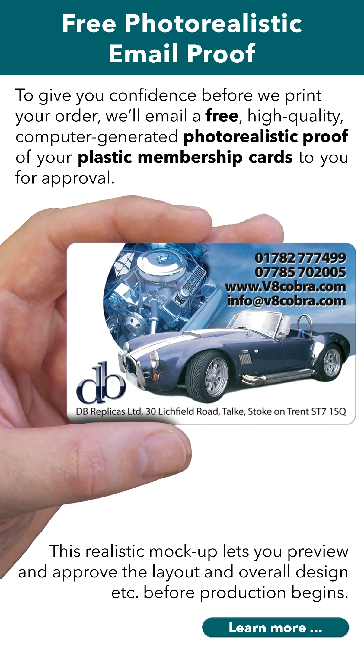 a photorealistic proof is emailed to you for approval