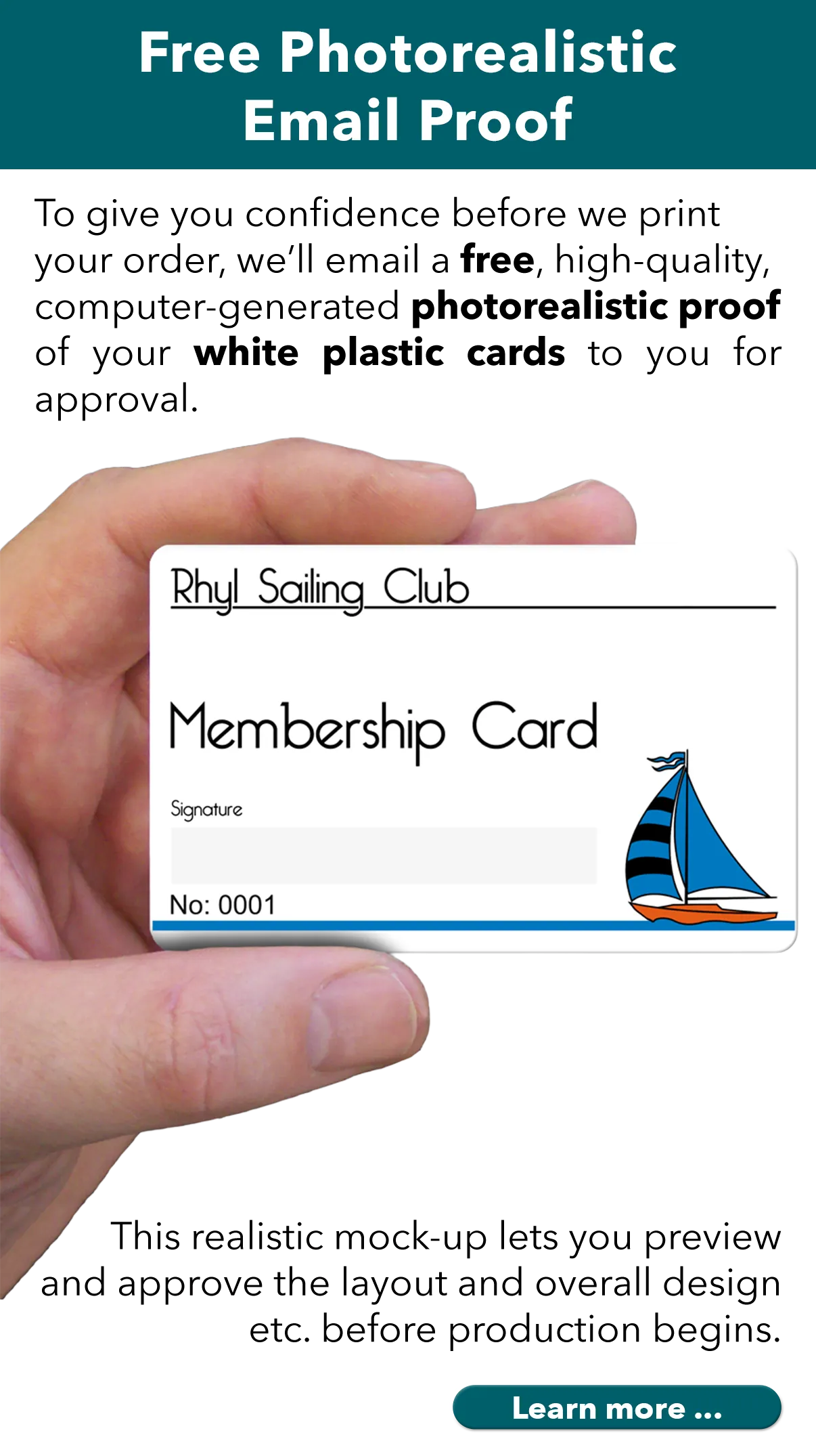 a photorealistic proof is emailed to you for approval