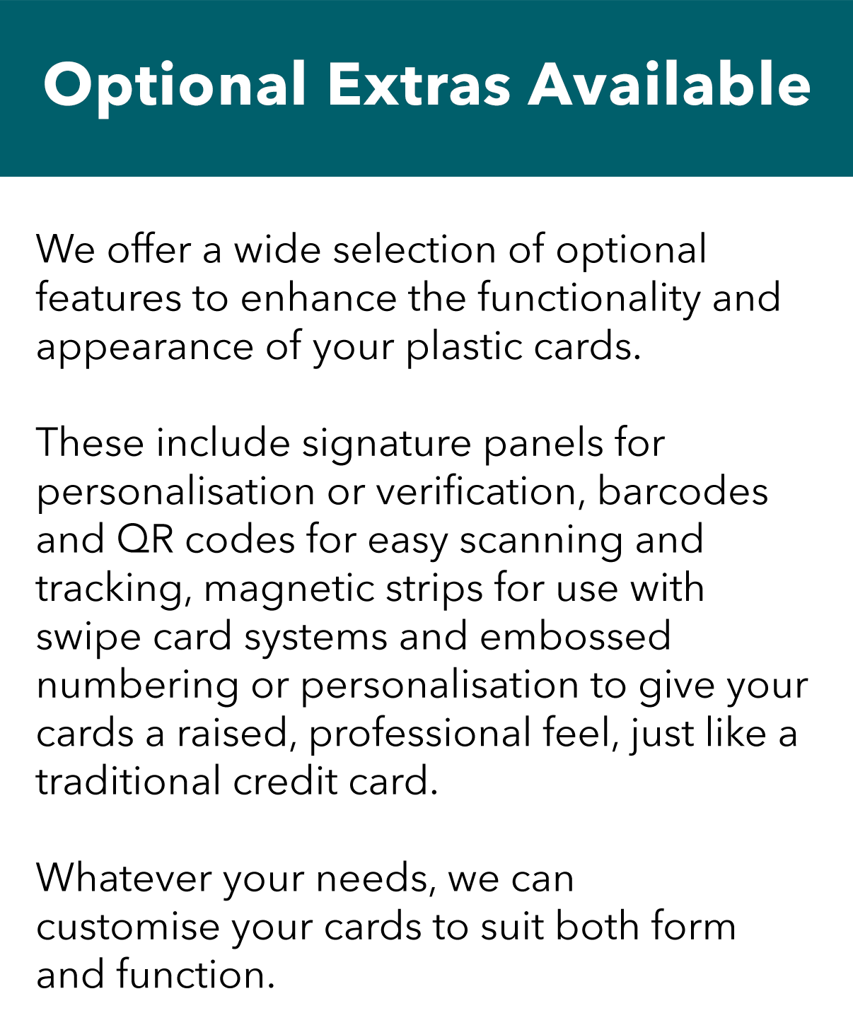 optional extras